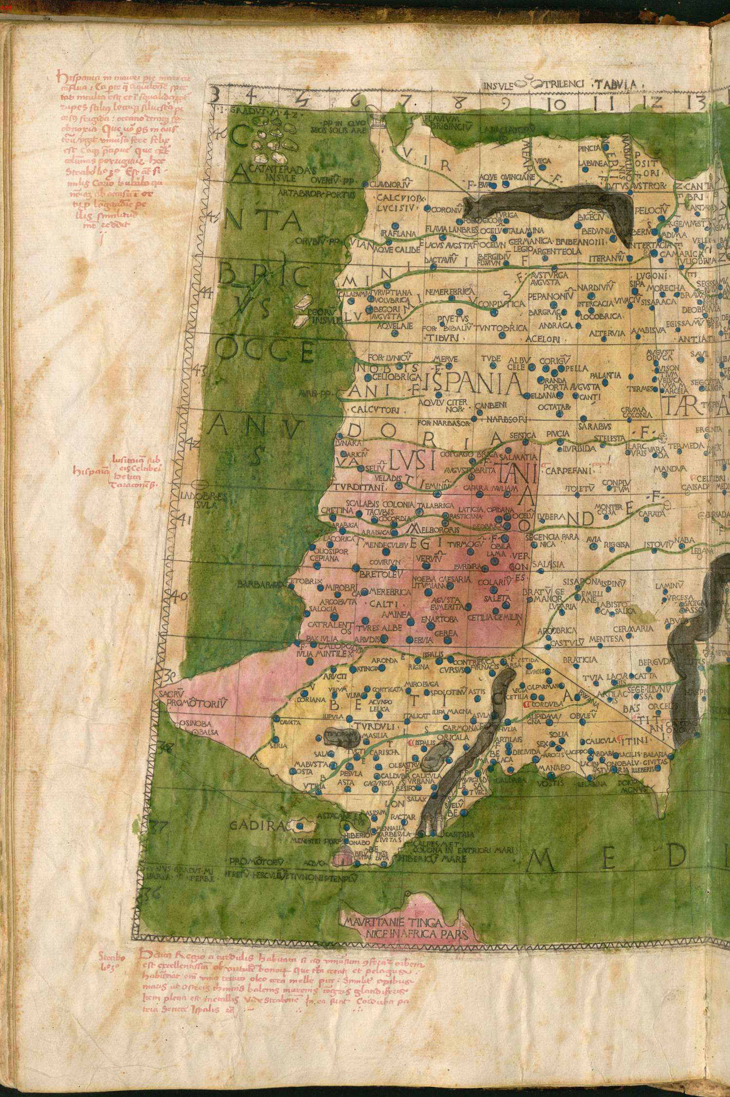 Detail of map from Ptolemy
